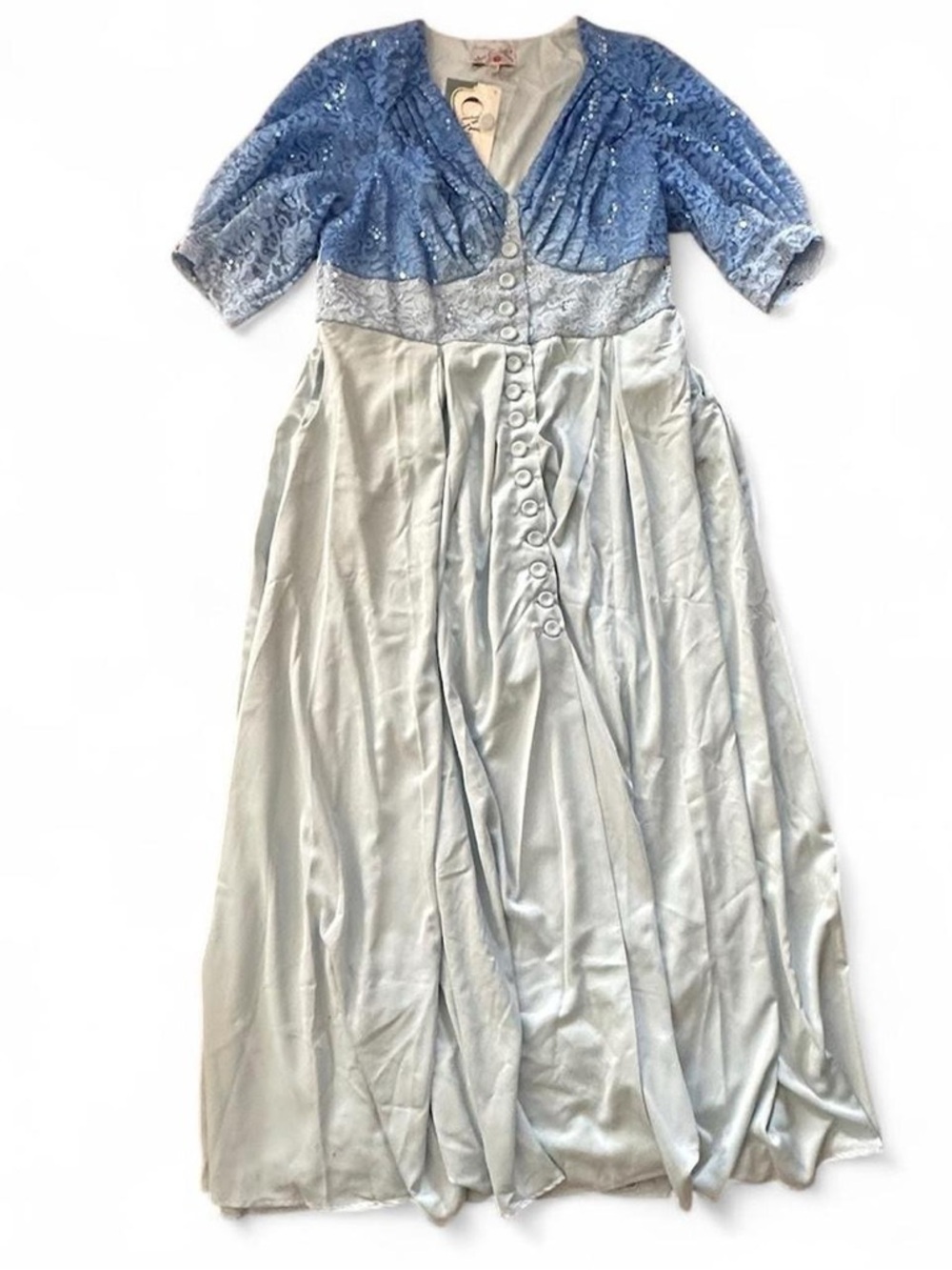 Miss Candyfloss women’s blue sparkly evening prom dress wedding guest fairy